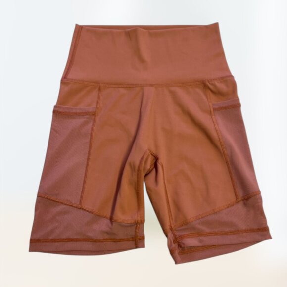 Aerie Chill Play Move Mesh Hi-Rise Biker Shorts Women's Size Small - Picture 1 of 4